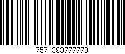 Código de barras (EAN, GTIN, SKU, ISBN): '7571393777778'