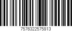 Código de barras (EAN, GTIN, SKU, ISBN): '7576322575913'
