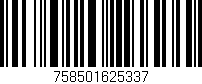 Código de barras (EAN, GTIN, SKU, ISBN): '758501625337'