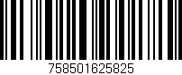 Código de barras (EAN, GTIN, SKU, ISBN): '758501625825'