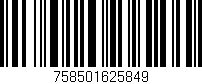 Código de barras (EAN, GTIN, SKU, ISBN): '758501625849'
