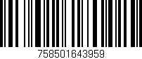 Código de barras (EAN, GTIN, SKU, ISBN): '758501643959'