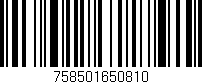 Código de barras (EAN, GTIN, SKU, ISBN): '758501650810'