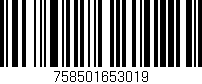 Código de barras (EAN, GTIN, SKU, ISBN): '758501653019'