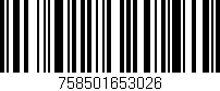 Código de barras (EAN, GTIN, SKU, ISBN): '758501653026'