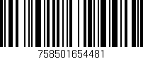 Código de barras (EAN, GTIN, SKU, ISBN): '758501654481'