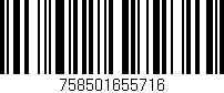 Código de barras (EAN, GTIN, SKU, ISBN): '758501655716'