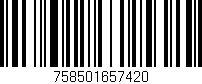 Código de barras (EAN, GTIN, SKU, ISBN): '758501657420'