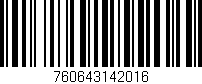 Código de barras (EAN, GTIN, SKU, ISBN): '760643142016'