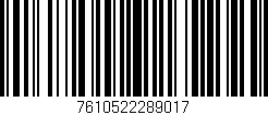 Código de barras (EAN, GTIN, SKU, ISBN): '7610522289017'