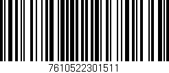 Código de barras (EAN, GTIN, SKU, ISBN): '7610522301511'