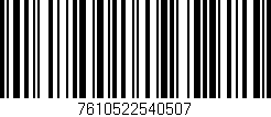 Código de barras (EAN, GTIN, SKU, ISBN): '7610522540507'