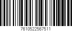 Código de barras (EAN, GTIN, SKU, ISBN): '7610522567511'