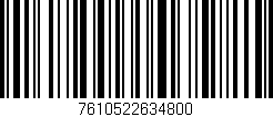 Código de barras (EAN, GTIN, SKU, ISBN): '7610522634800'