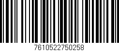 Código de barras (EAN, GTIN, SKU, ISBN): '7610522750258'