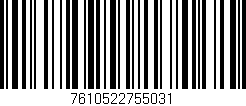 Código de barras (EAN, GTIN, SKU, ISBN): '7610522755031'