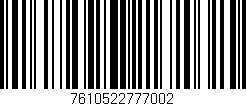 Código de barras (EAN, GTIN, SKU, ISBN): '7610522777002'