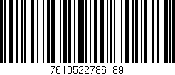 Código de barras (EAN, GTIN, SKU, ISBN): '7610522786189'