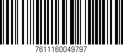 Código de barras (EAN, GTIN, SKU, ISBN): '7611160049797'