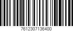 Código de barras (EAN, GTIN, SKU, ISBN): '7612307136400'