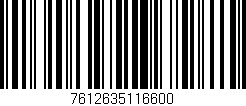 Código de barras (EAN, GTIN, SKU, ISBN): '7612635116600'