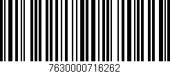 Código de barras (EAN, GTIN, SKU, ISBN): '7630000716262'