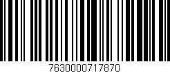 Código de barras (EAN, GTIN, SKU, ISBN): '7630000717870'