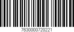 Código de barras (EAN, GTIN, SKU, ISBN): '7630000720221'