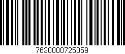 Código de barras (EAN, GTIN, SKU, ISBN): '7630000725059'