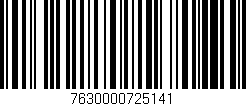 Código de barras (EAN, GTIN, SKU, ISBN): '7630000725141'