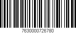 Código de barras (EAN, GTIN, SKU, ISBN): '7630000726780'