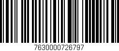 Código de barras (EAN, GTIN, SKU, ISBN): '7630000726797'