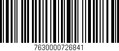 Código de barras (EAN, GTIN, SKU, ISBN): '7630000726841'