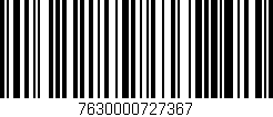 Código de barras (EAN, GTIN, SKU, ISBN): '7630000727367'