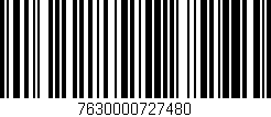 Código de barras (EAN, GTIN, SKU, ISBN): '7630000727480'