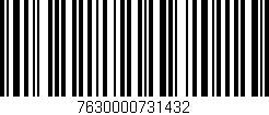 Código de barras (EAN, GTIN, SKU, ISBN): '7630000731432'