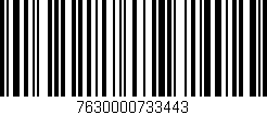 Código de barras (EAN, GTIN, SKU, ISBN): '7630000733443'