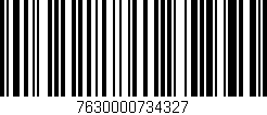 Código de barras (EAN, GTIN, SKU, ISBN): '7630000734327'