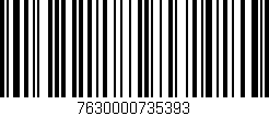 Código de barras (EAN, GTIN, SKU, ISBN): '7630000735393'