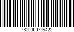Código de barras (EAN, GTIN, SKU, ISBN): '7630000735423'