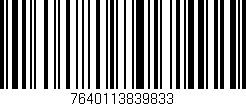 Código de barras (EAN, GTIN, SKU, ISBN): '7640113839833'