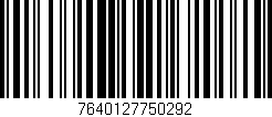 Código de barras (EAN, GTIN, SKU, ISBN): '7640127750292'