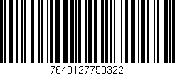 Código de barras (EAN, GTIN, SKU, ISBN): '7640127750322'
