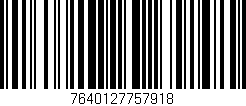 Código de barras (EAN, GTIN, SKU, ISBN): '7640127757918'