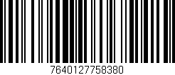 Código de barras (EAN, GTIN, SKU, ISBN): '7640127758380'