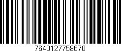 Código de barras (EAN, GTIN, SKU, ISBN): '7640127758670'