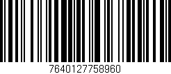 Código de barras (EAN, GTIN, SKU, ISBN): '7640127758960'