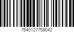Código de barras (EAN, GTIN, SKU, ISBN): '7640127759042'