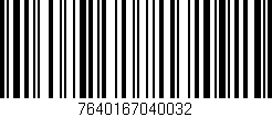 Código de barras (EAN, GTIN, SKU, ISBN): '7640167040032'