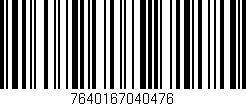Código de barras (EAN, GTIN, SKU, ISBN): '7640167040476'